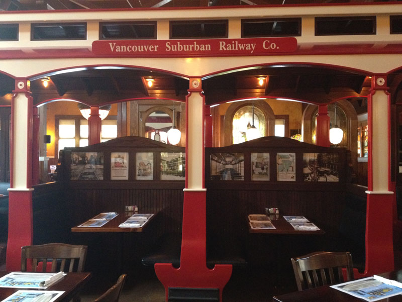 Vancouver Old Spaghetti Factory trolley